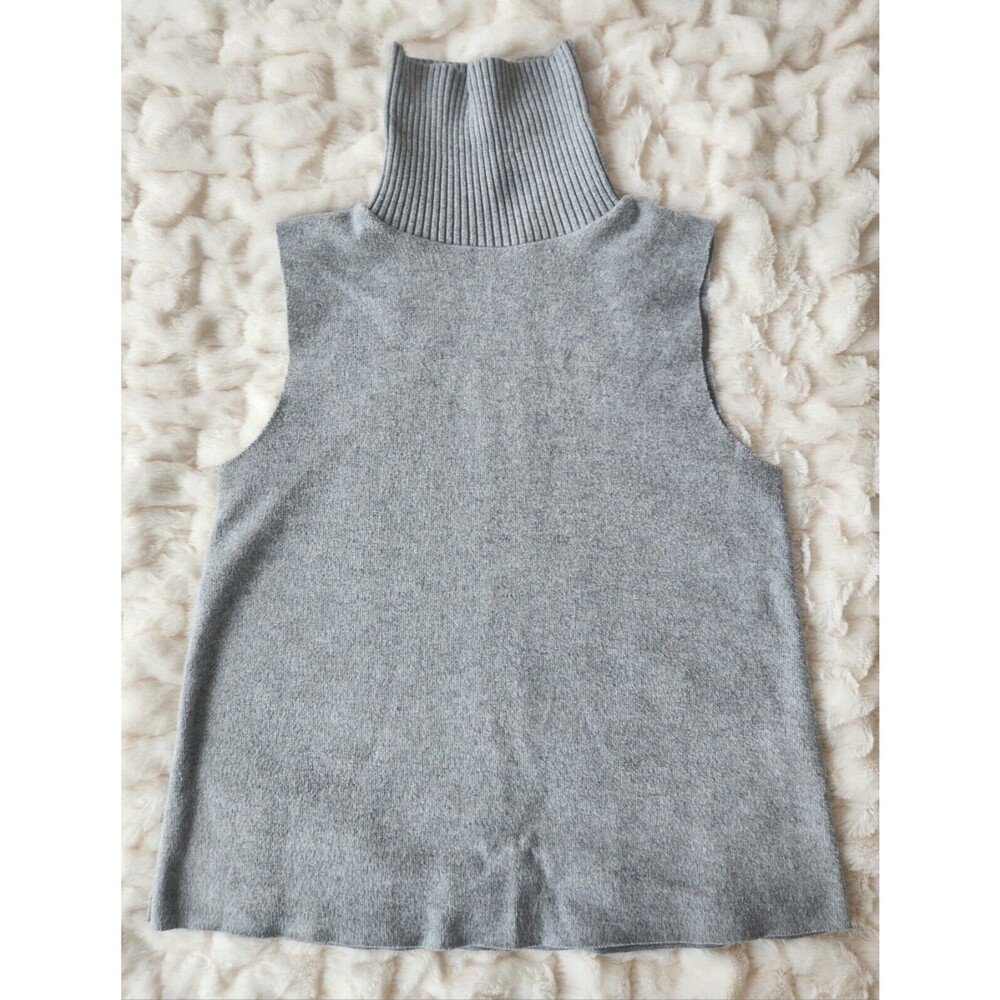 Zara Grey Turtle Neck Sleeveless top size medium